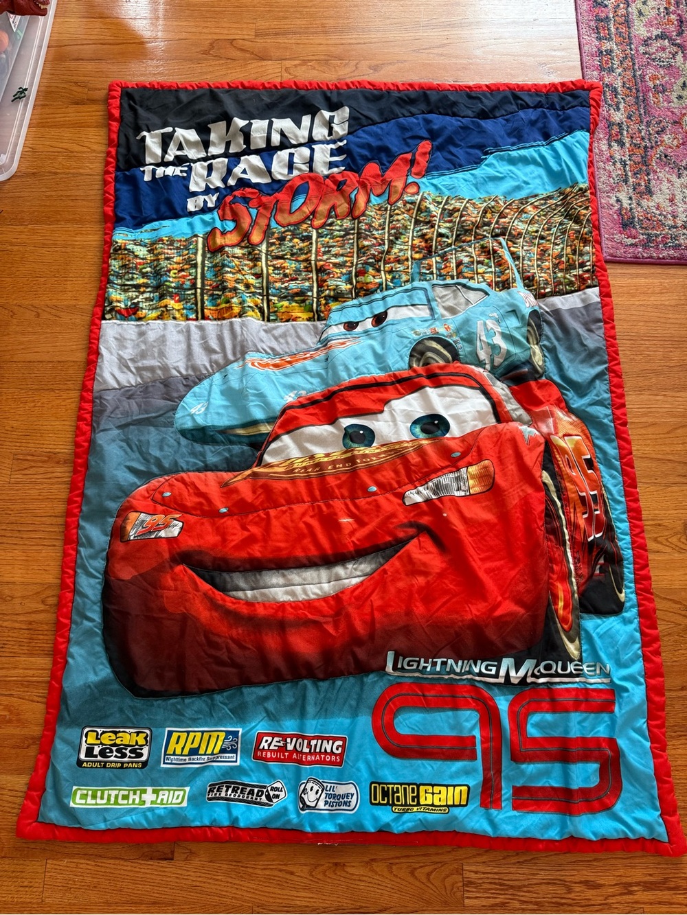 Disney CARS Taking The Race By Storm! TODDLER BED Lightweight BLANKET
